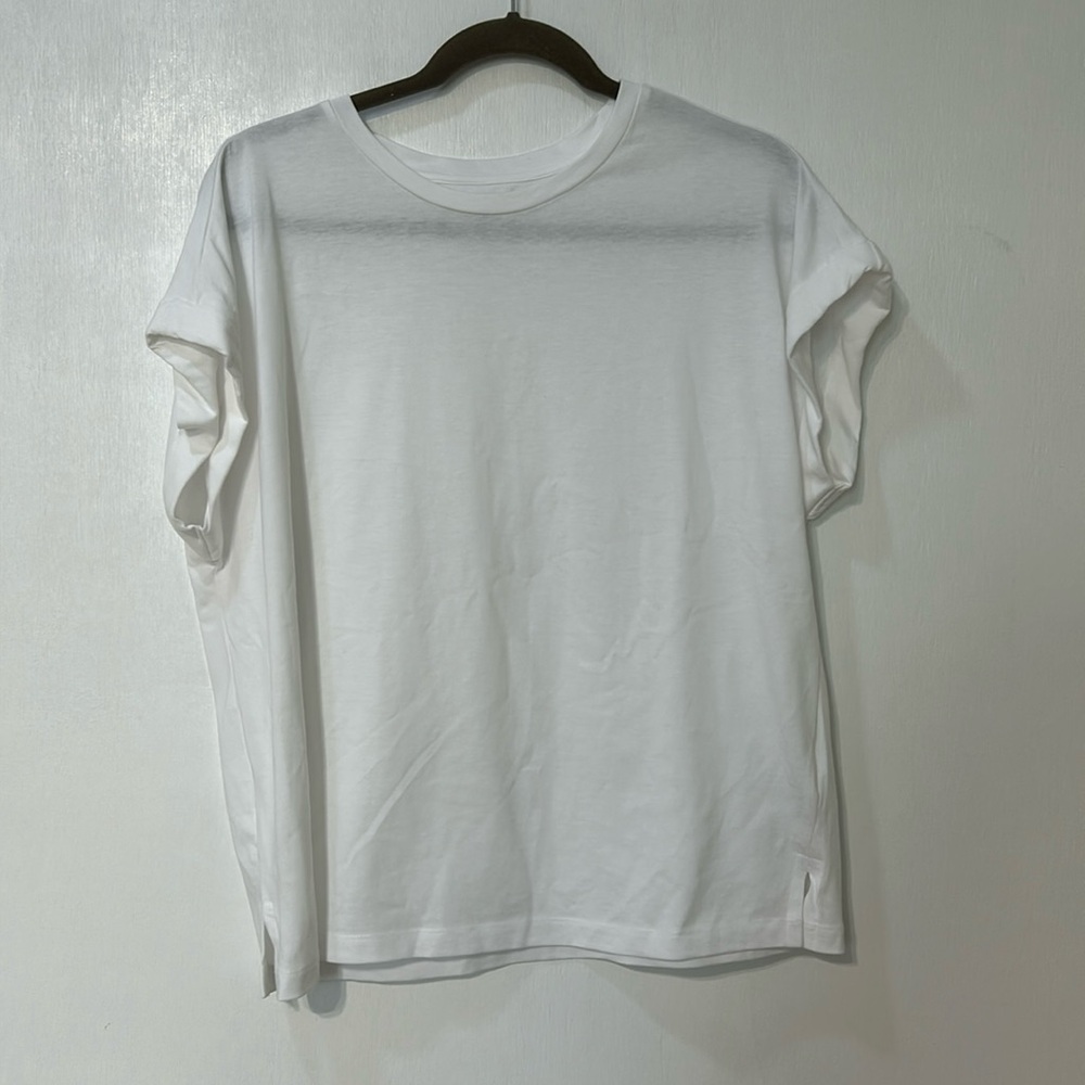 JAG WOMEN DRAPEY LUXE TEE CLASIC WHITE SHORT SLEEVE SZ SMALL